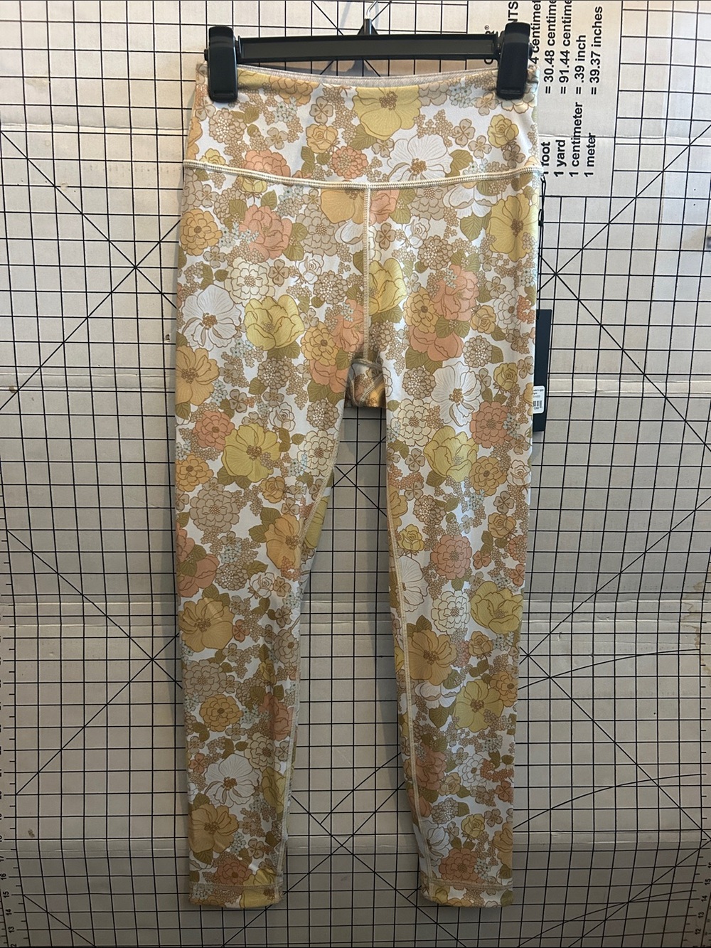 Floral Leggings in Yellow & Cream - Soft Stretch Bottoms
